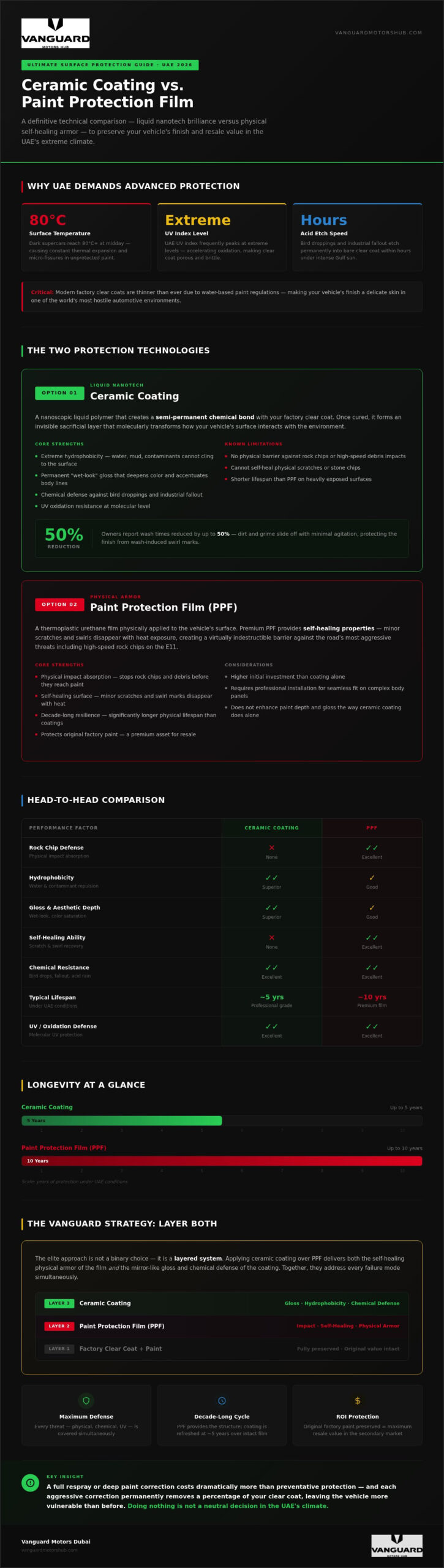 Ceramic Coating vs. Paint Protection Film: The Definitive 2026 Comparison for Elite Vehicles