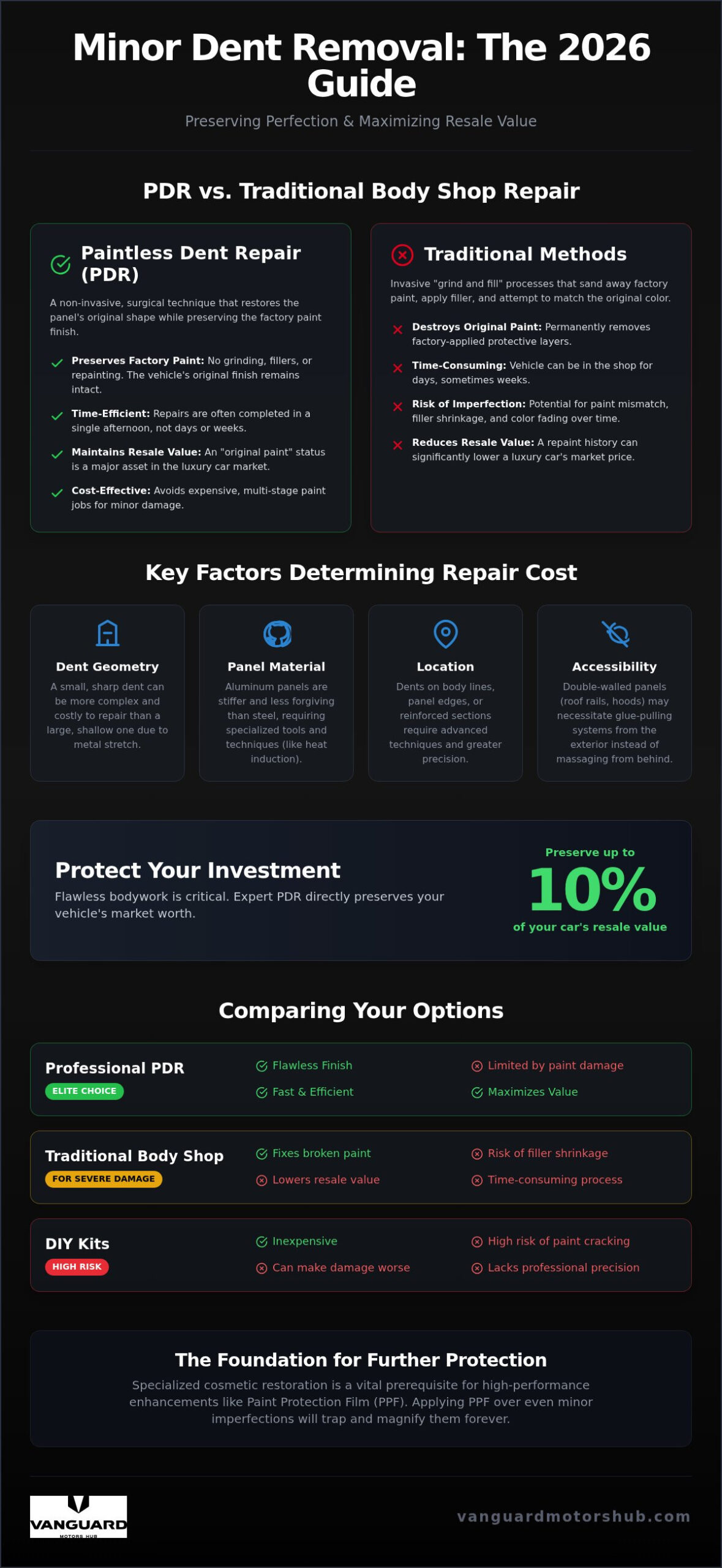 Minor Dent Removal Cost: The 2026 Guide to Professional Automotive Restoration