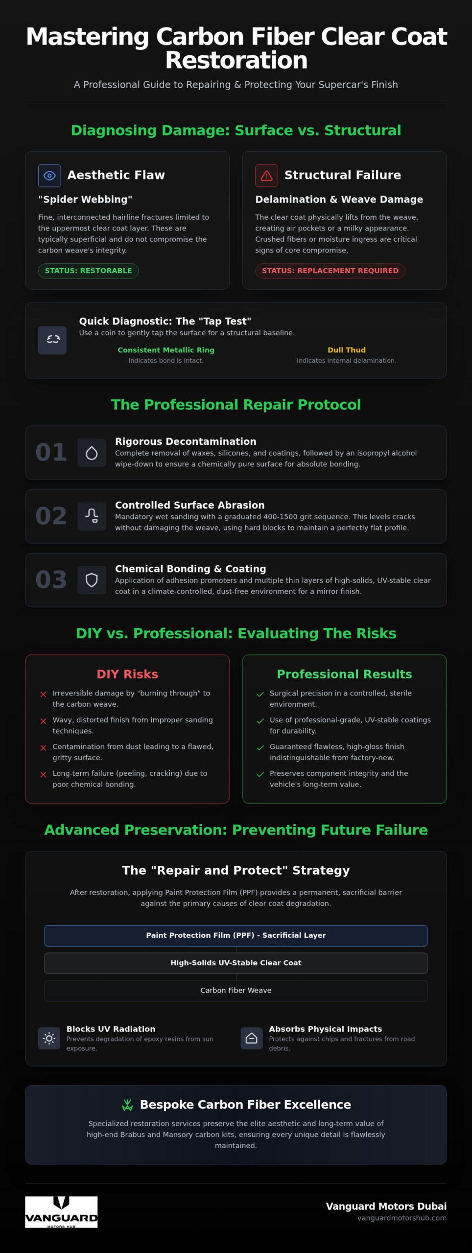 Fixing Cracked Carbon Fiber Clear Coat: The 2026 Professional Restoration Guide