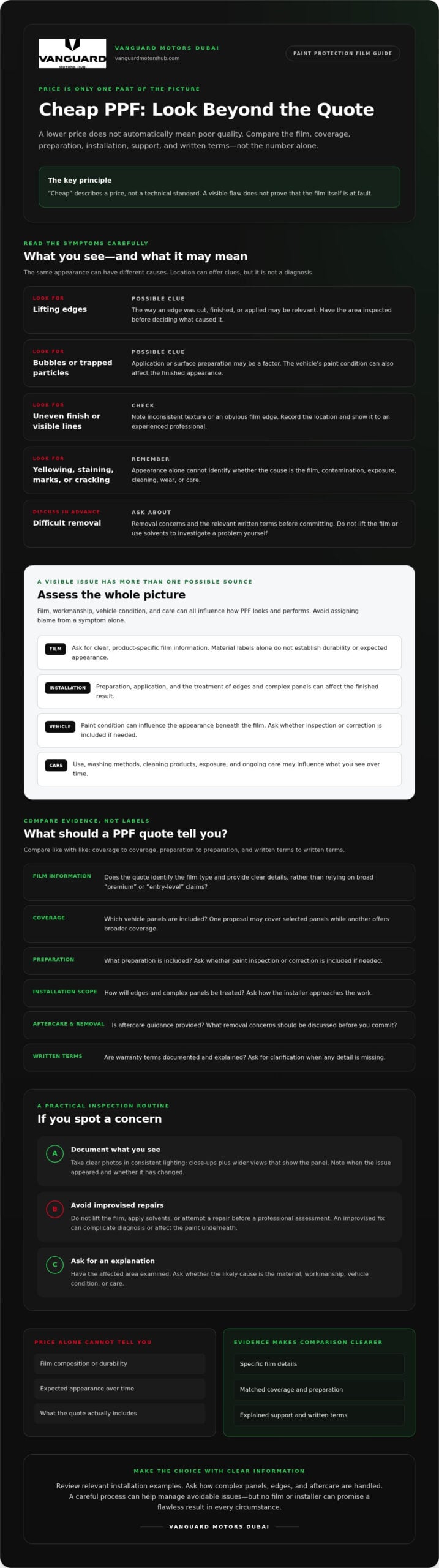 Problems With Cheap PPF Brands: What to Check Before You Choose